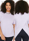 Lilac Plus Size Crew Neck Tee - 2XL