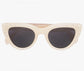 Betsy Johnson Milky Dramatic Cat-Eye Sunglases