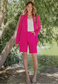 Bright Fuchsia Blazer and Bermuda Short Set - Large